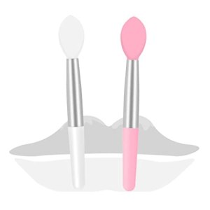 DMZK 20 Pcs Mini Lip Brush, Double Sided Silicone, Reusable, Lip Makeup