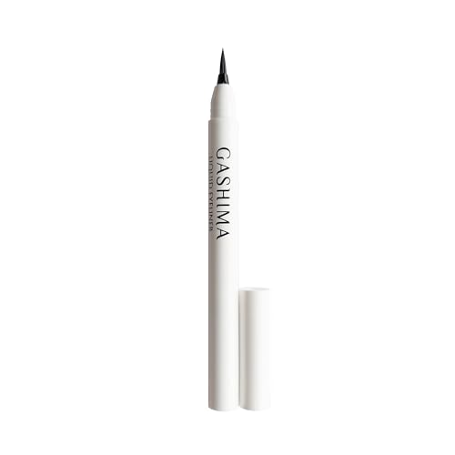 GASHIMA Liquid Eyeliner, 0.1mm Brush Tip, Ultra Fine Line, 24-Hour Long-Lasting, Waterproof, Black