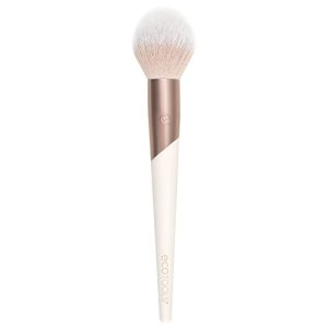 EcoTools Luxe Plush Pink Powder Makeup Brush, Synthetic Bristles, Eco-Friendly, Multiuse, Buildable Coverage
