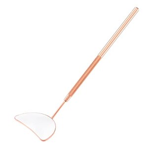 Lash Mirror for Eyelash Extension, Large Half Moon Stainless Steel, Premium Materials