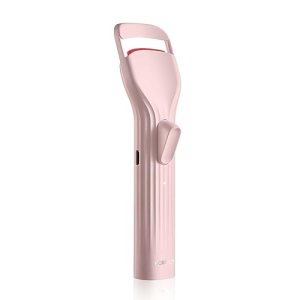HEBECA Heated Eyelash Curler, Electric Lash Curler with Innovative Heating Silicone Pad, 24-Hour Lift, Rechargeable 600mAh Battery Pink EC2001