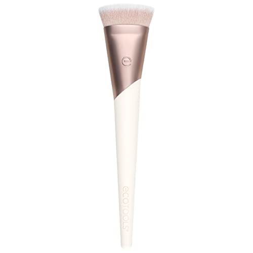 EcoTools Luxe Flawless Foundation Makeup Brush, Dense Bristles, Vegan & Cruelty-Free