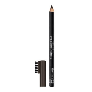 Rimmel London Brow This Way Pencil - 100% Cruelty-Free, Black Brown 004