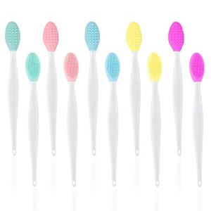 Maxin 10 Pcs Silicone Exfoliating Lip Brush Assorted Colors