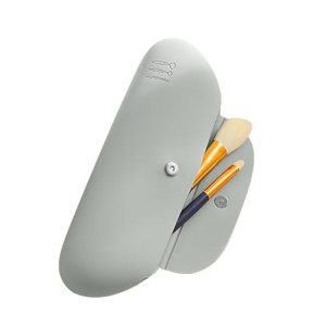 TUCANA Premium Travel Makeup Brush Holder with Magnetic Closure - Durable & Eco-Friendly (Gray)