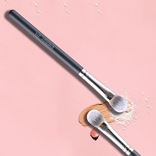 ENERGY Angled Flat Concealer Brush for Under Eye, Nose Contour, Liquid Foundation, Press Powder Palette - Image 3