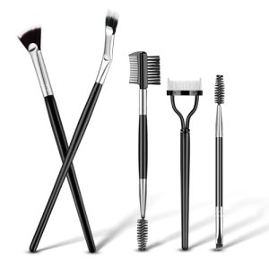 Eyebrow Brush, Mascara Fan Brush, 3 Pcs Angled Fan Shaped Eyelash Brush, Enhance Lower Lashes JieGuanG