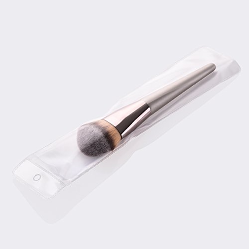 Professional Angled Makeup Brush Foundation Brush Premium Synthetic Kabuki Bronzer Contour Brush Cosmetic Applicator for Blending Liquid Powder BB Cream Vegan Brochas de Maquillaje VVS 1 Count (Pack of 1) - Image 4