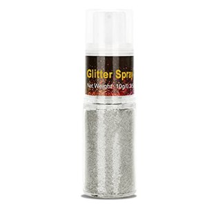 Mysense Hair and Body Glitter Spray, Silver Flash Powder, 10g