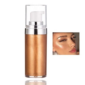 Body Highlighter Shimmer Oil, Face Body Glow Luminizer Makeup Mist (Bronze Gold)
