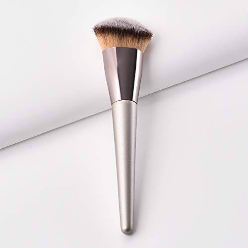 Professional Angled Makeup Brush Foundation Brush Premium Synthetic Kabuki Bronzer Contour Brush Cosmetic Applicator for Blending Liquid Powder BB Cream Vegan Brochas de Maquillaje VVS 1 Count (Pack of 1) - Image 2