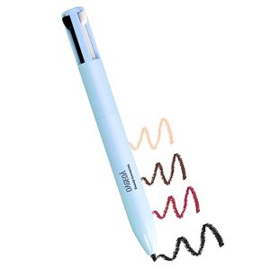 DAGEDA 4 in 1 Makeup Pen, Eyebrow Pencil & Eyeliner & Lip Liner & Highlighter Pen, Waterproof All in One Makeup Pen Eye, Lip and Face Makeup, 4 Color Multi-function Makeup Beauty Pencil
