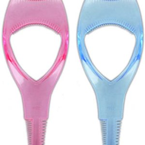 Plastic Makeup Eyelash Tool Upper Lower Eye Lash Mascara Guard Applicator Guide (Pink+Blue)