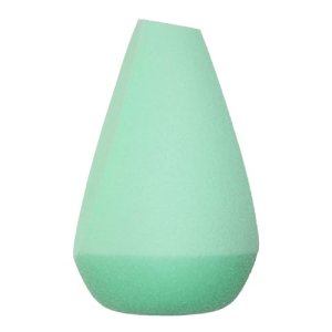Angled Silicone Face Sponge, 3-Sided Design, Latex Free, Green