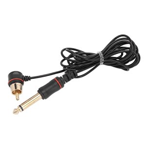 FILFEEL 6.56ft Right Angle RCA Cable, Tattoo Clip Cord with High Temperature Resistance