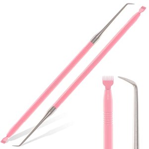EKYSSO 2 PCS Lash Lift Perm Tools and Tint Kit, Professional Stainless Steel Eyelash Separator