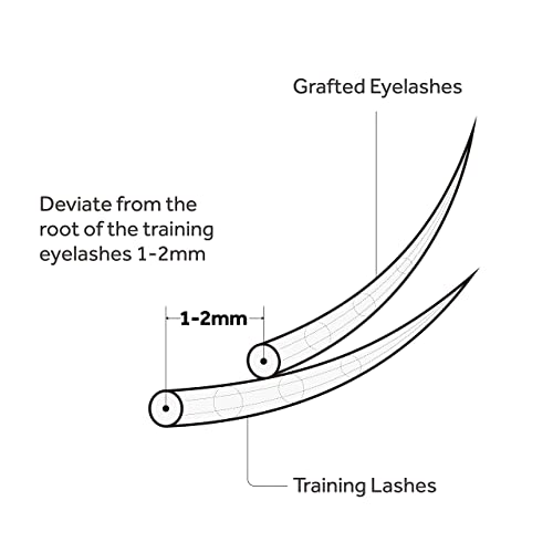 Practice Lashes for Eyelash Extensions Supplies Training Self Adhesive Natural Lash Extensions for Mannequin Head by SRCKFIZ - Image 3