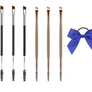 Professional Eyebrow Brush Set, Multi-Functional 6 Pcs, Brown & Black