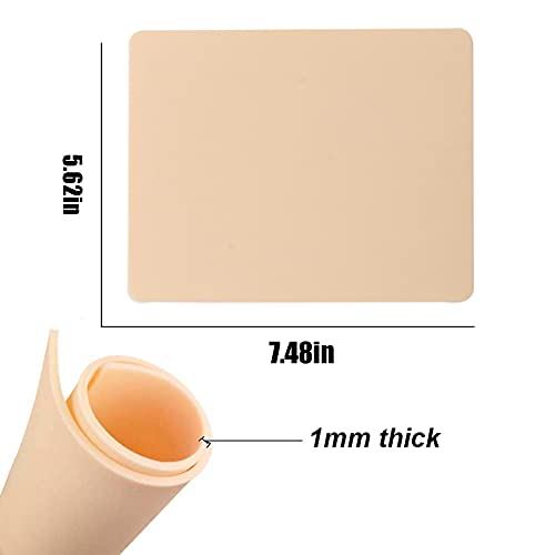 Tattoo Practice Skin 20pcs 7.4x5.6" Silicone - Blank Both Sides - Image 3