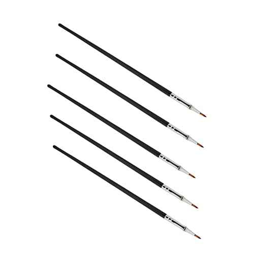 5pcs Angled Eyeliner Brush, Thin Ultra Fine Bent Precise Define Brush, Ergonomic Handle - Image 5