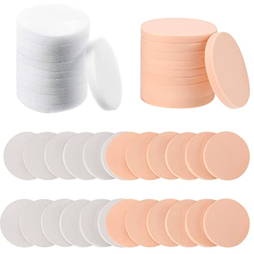 24 PCS Makeup Sponge, Round Circle Flat Sponge Applicator Face Paint Sponges