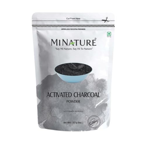 Activated Charcoal Powder by mi Nature | All Pure & Natural| Cruelty & chemical free| Made in India| 227g(8 oz) (0.5 lb)