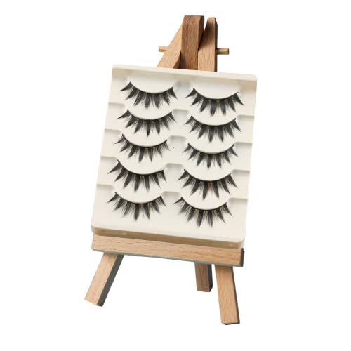 Japanese Style 3D Fluffy Spiky Eyelashes Black 5 Pairs Cosplay Anime Eyelashes