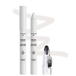 White Highlighter Eyeshadow Stick Waterproof Shimmer Eye Shadow Crayon Makeup Pen Highly Pigmented Long Lasting Cream Eye Brightener Stick