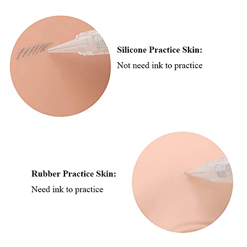Tattoo Practice Skin Combofix 7.4x5.6" Silicone Double Sides Microblading Eyebrow Tattoo Kit Supplies Beginner & Experienced - Image 3