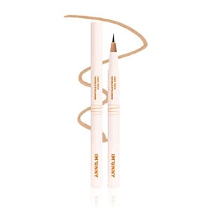 IM UNNY Fake Trick Double Eyelidner 01 Pale Brown | Korean Eye Bag Makeup, Aegyo Sal Creator, Youthful Liquid Eyeliner With Aloe Vera, Black Bean and Plant Extracts, Long Lasting, Waterproof, Hypoallergenic