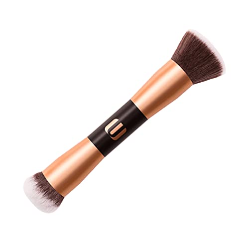 FRCOLOR Makeup Brushes, Double Ended Blush Brush, Rose Gold, Liquid & Powder