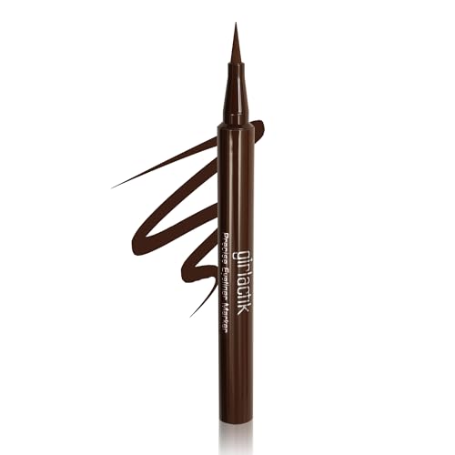 Girlactik Precise Marker Liner in Brown Noir - Long-Lasting Smudge-Proof Eyeliner