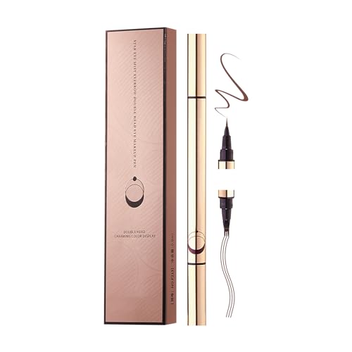 DAGEDA Eyebrow Pen, Microblading Pencil, Dual-Ended Microblade Brow Pencil with Micro-Fork Tip, Waterproof Eye Brow pen (Coffee)