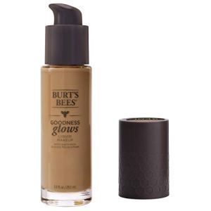 Burt's Bees Goodness Glows Liquid Foundation Medium Sand 1 fl. oz. - Nourishing Makeup for Tan Skin
