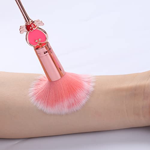 Sailor Moon Makeup Brush Set Pink Pouch 9PCs - Image 3