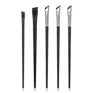 Multifunctional 5pcs Eyeliner Brushes, Fine Point Thin Eye Makeup Set for Women - Black