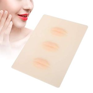 Lip Latex Skin for Permanent Makeup, 3Pcs Tattoo Practice Skin - Silicone Material