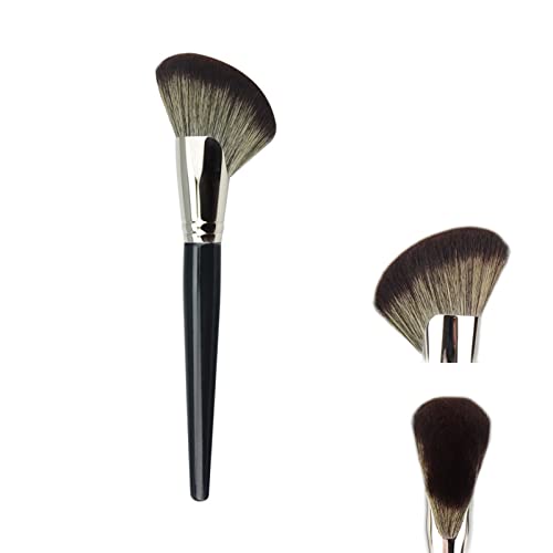 Premium Synthetic Make Up Contour Brush, Face Bronzers Brush, Blending, Buffing, Stippling Bristles, Pro Dense, Soft Quality Brushes (Black)