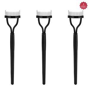 Fulaicai 3PCS Eyelash Combs, 5.51 Inch Black Arc Eyelash Definer Comb