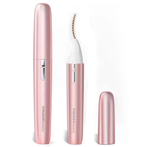 TOUCHBeauty Heated Eyelash Curler Electric Double-Heating Wires Wand-Shaped Tip Fast Heat Lasting Eye Makeup Pink