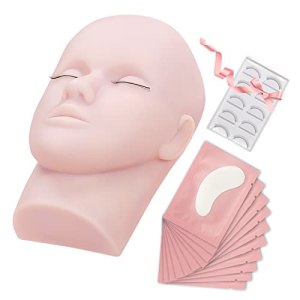 Superhairpieces Practice Training Silicone Mannequin Head for Eyelash Extension
