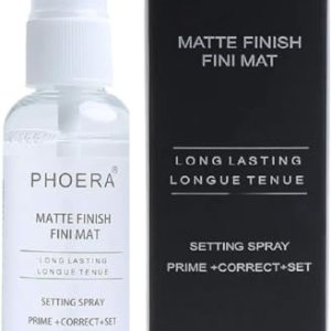 Phoera Makeup Setting Spray Matte Finish 3-in-1 Primer Corrector Long Lasting16Hr Wear