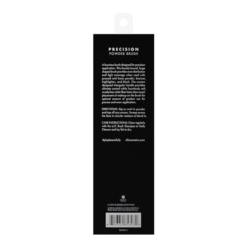 Cosmetics Beautifully Precise Powder Brush, 1 Count e.l.f. 8 Inch (Pack of 1) 2018 PETA2 Libby Awards Best Vegan Makeup Brush - Image 2