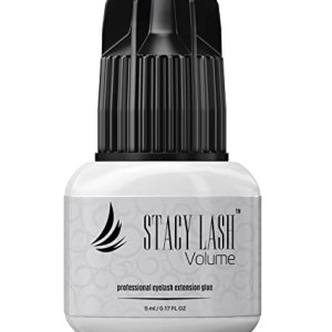 Volume Eyelash Extension Glue Stacy Lash 0.17 fl.oz/ 5 ml - 3 Sec Dry time - Retention 6 Weeks - Professional Use Only Strong Black Adhesive