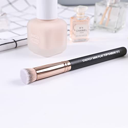 ENERGY Mini Flat Top Kabuki Foundation Brush - Under Eye Concealer Brush with Vegan Bristles - Image 4