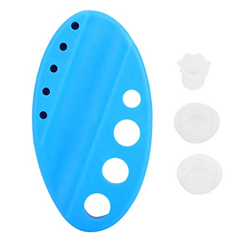 Silicone Tattoo Ink Pigment Cup Holder Microblading Pen Rack Embroidery Paint Cup Cotton Swab Stand (Light Blue)