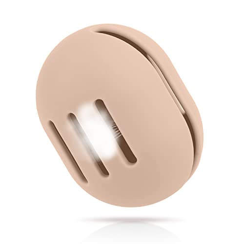 Makeup Sponge Holder Silicone Beauty Blender Reusable Washable Travel Container (Khaki)