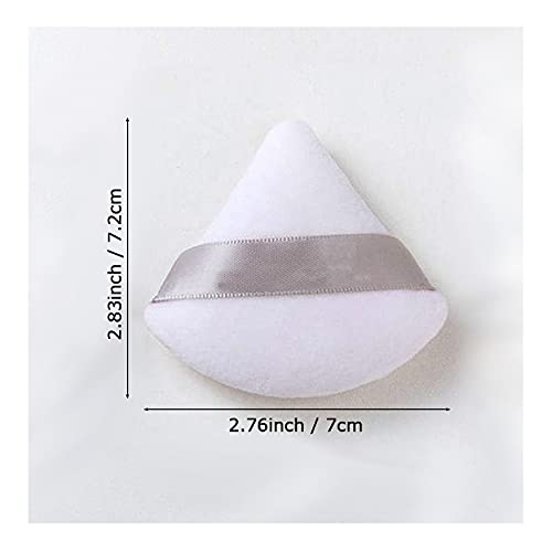 Makeup Powder Puffs Pure Cotton Small Triangle Puff for Foundation, Loose Powder, Blush in Black & White - Image 4