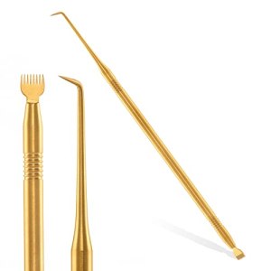 Eyelash Lift Perm Tool, Stainless Steel, 2 PCS, Golden Color