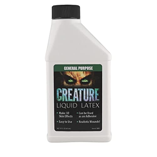 FX Creature Liquid Latex - CLEAR - Professional Special Effects Liquid Latex - 16oz
